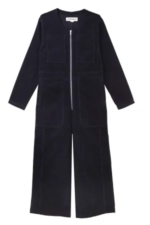 L.F.Markey Felix Corduroy Boilersuit Navy
