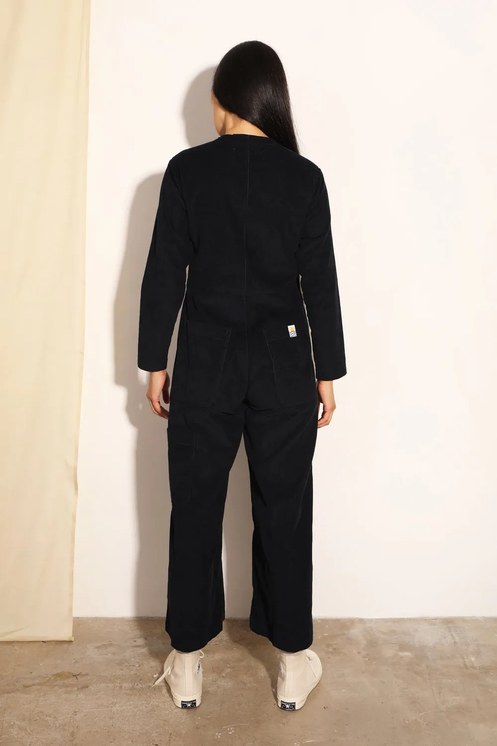 L.F.Markey Felix Corduroy Boilersuit Navy