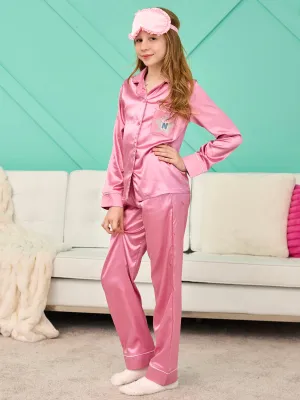 Like Nastya Pink Princess Satin Pajama Set