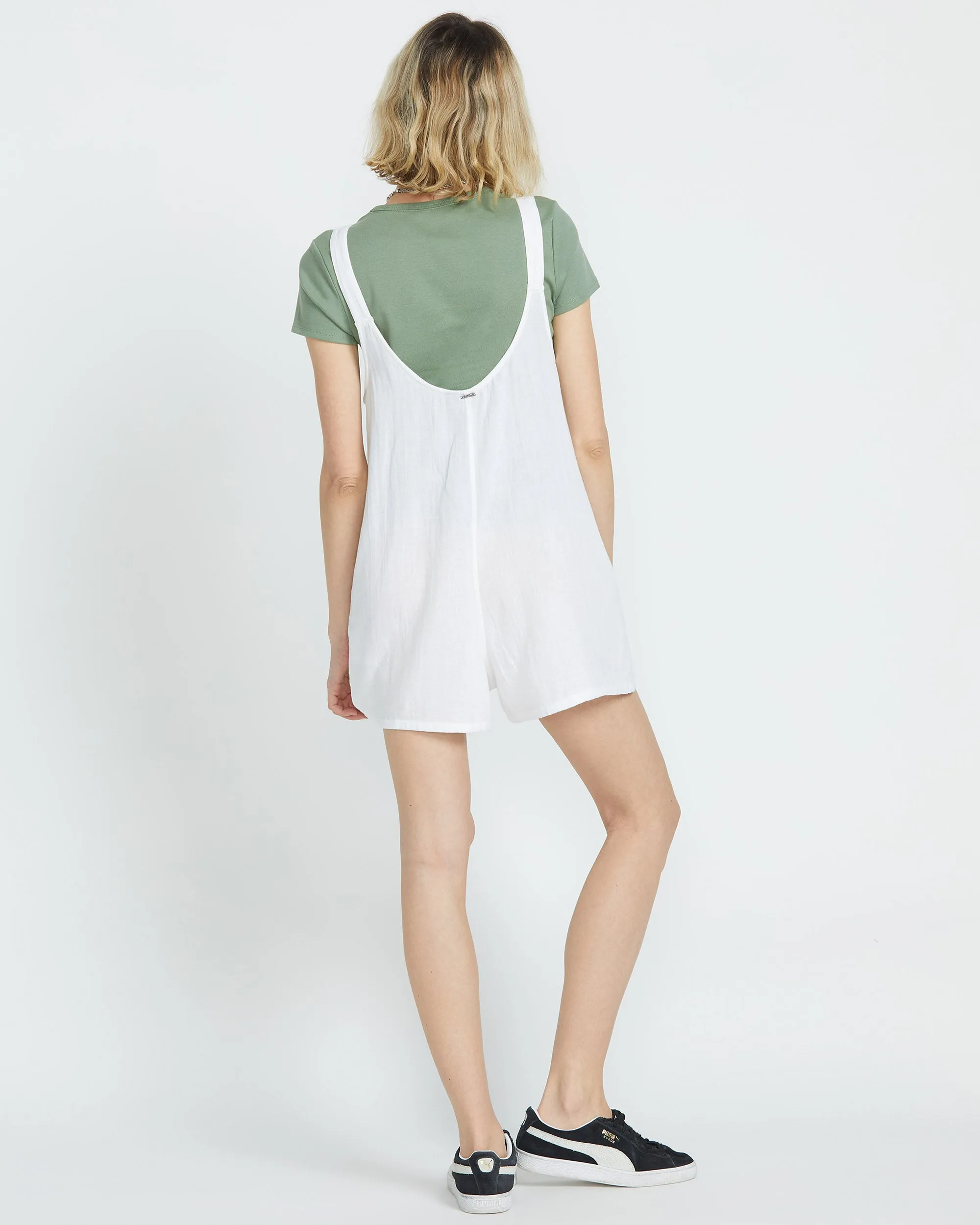 Lil Tie Strap Romper - WHITE