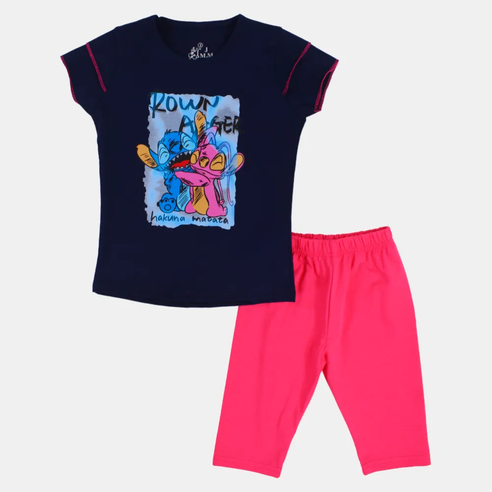Lilo & Stitch Girls Cotton Pajama Set