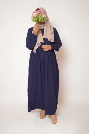 Lily Textured Maxi Dress-Dark Blue