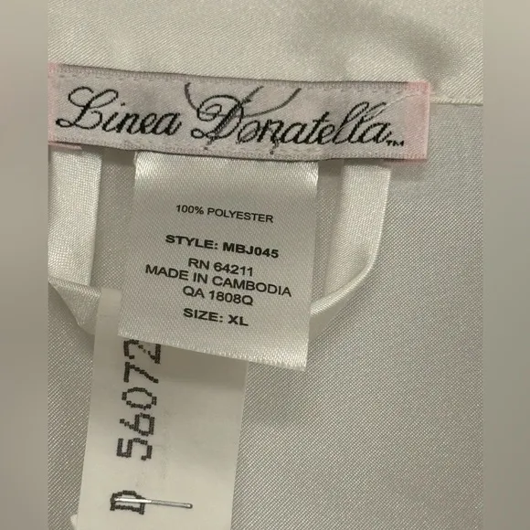 Linea Donatella's Marabou Satin Pajamas worn once  and Dry Cleaned