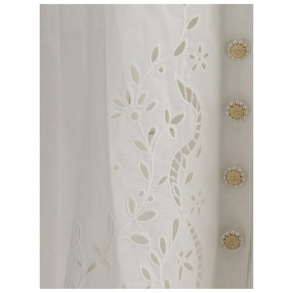 Linen and cotton midi Dress