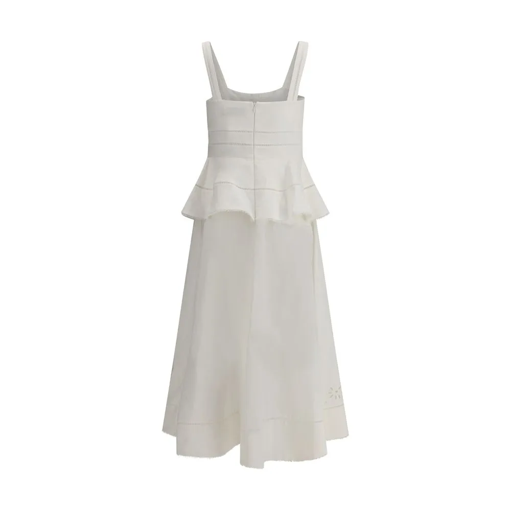 Linen and cotton midi Dress