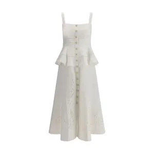Linen and cotton midi Dress