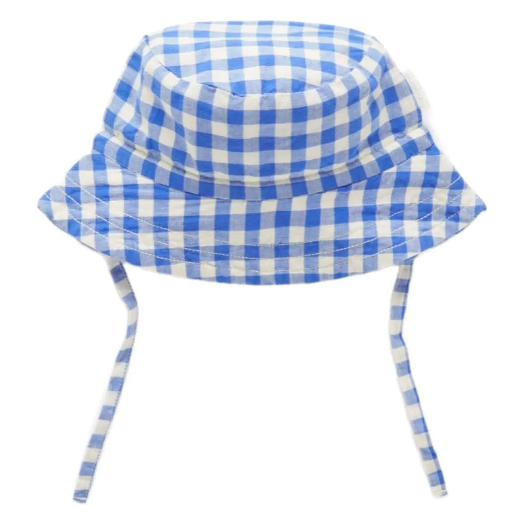 Linen Blend Sunhat - Nile Gingham
