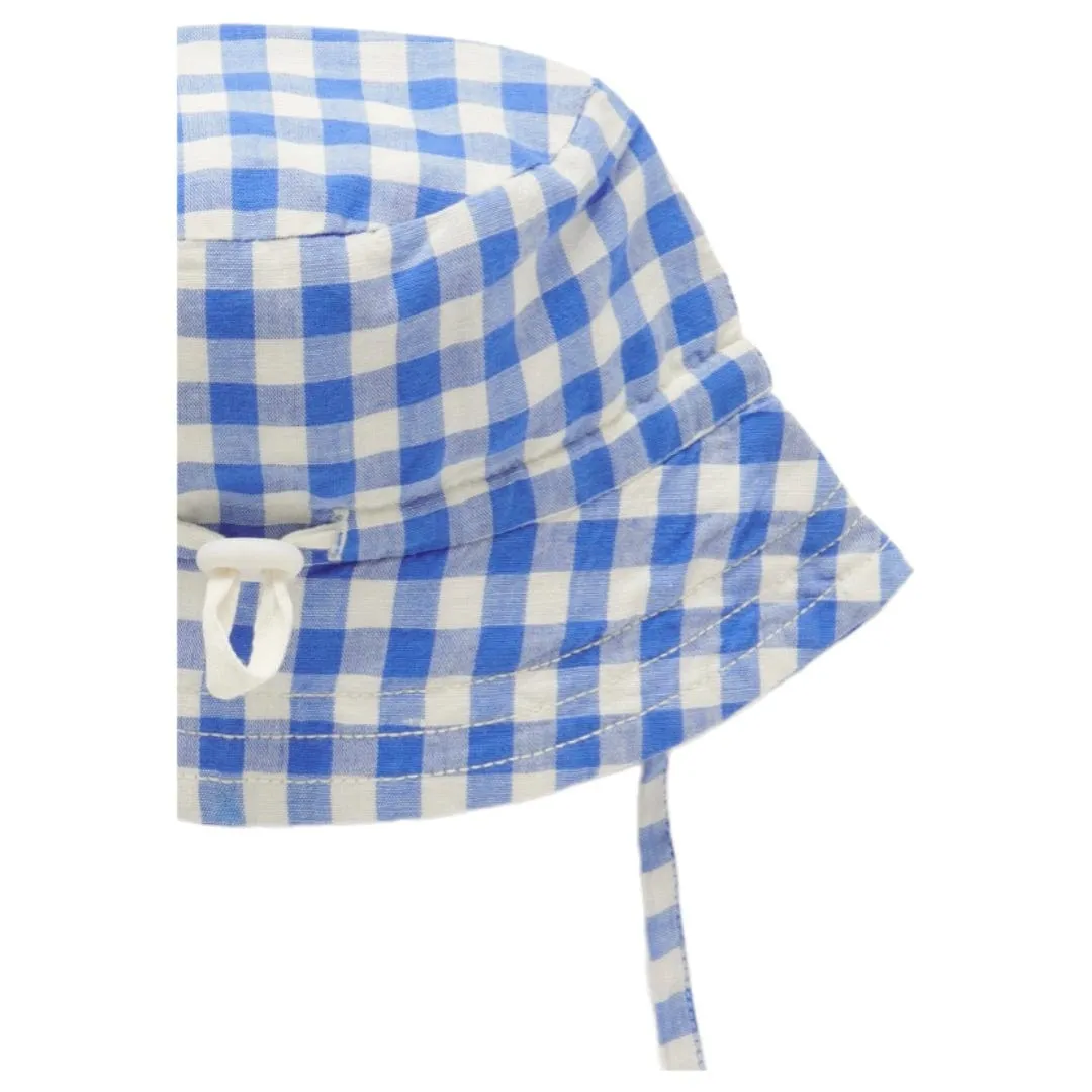 Linen Blend Sunhat - Nile Gingham