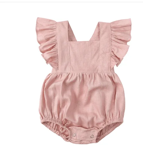 Linen Ruffle Romper