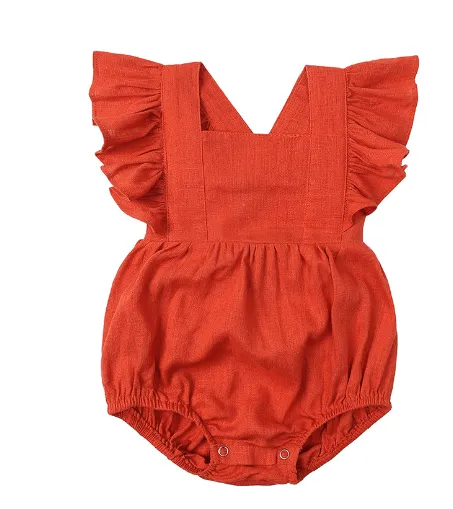 Linen Ruffle Romper