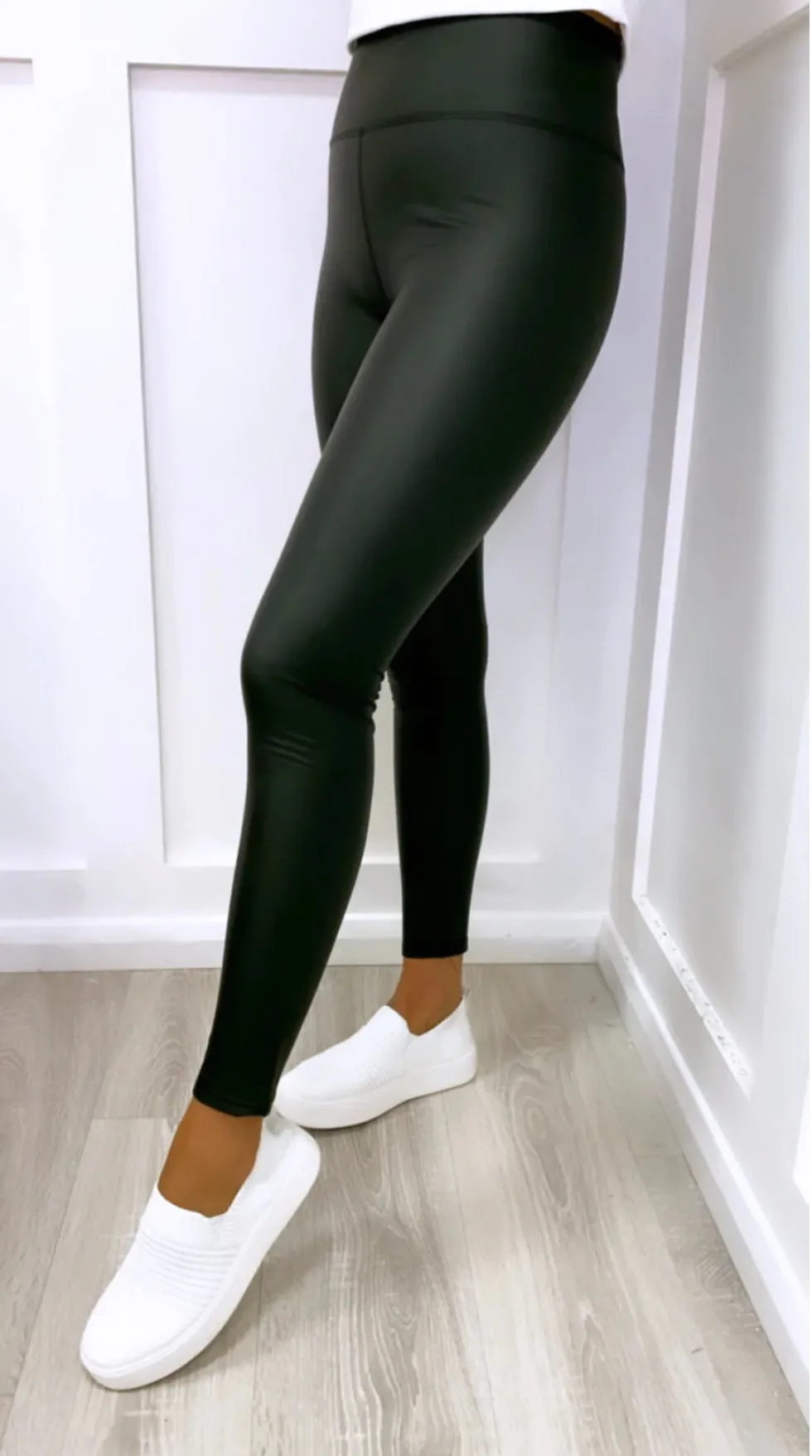 Lisa Faux Leather Leggings Black
