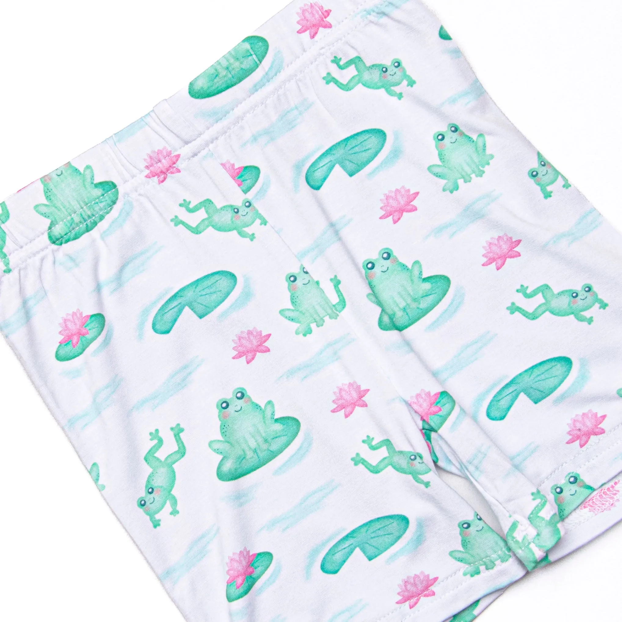 Little Leap Frog Bamboo Pajama Short Set, Pink