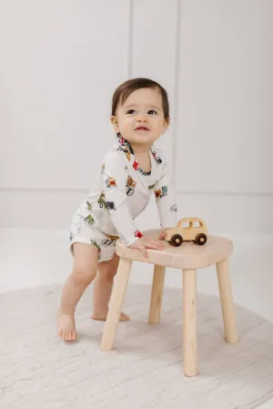 Long Sleeve Bodysuit - Happy Trucks