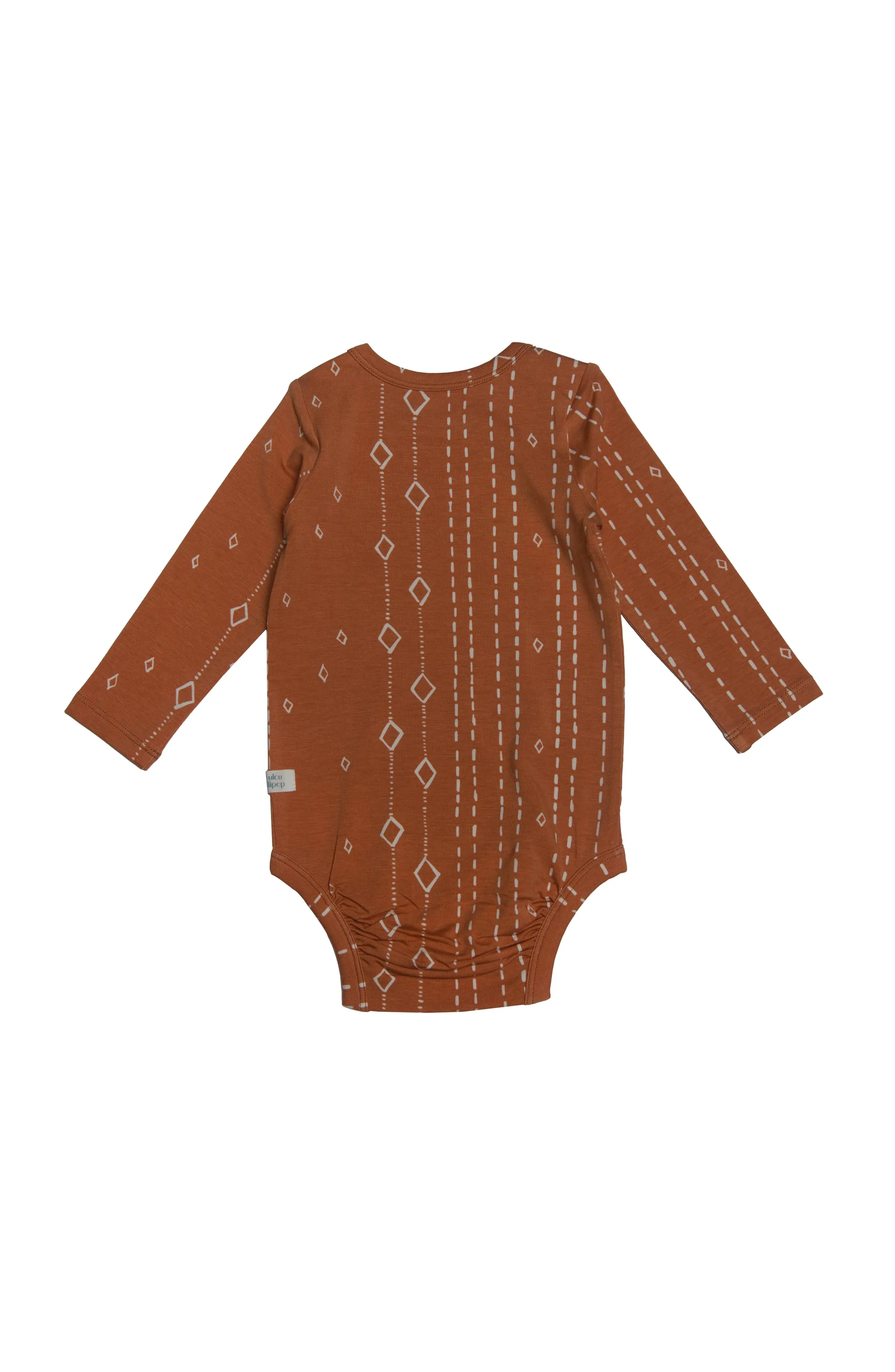 Long Sleeve Bodysuit - Rust Geo