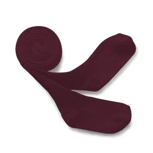 Louise - Bordeaux Ribbed Tights