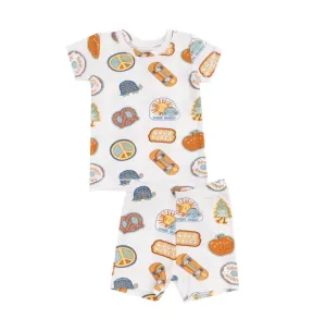 Loungewear Short Set // Blue Groovy Vibes Stickers