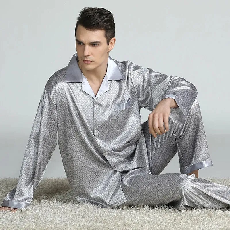 Luxury Mens Satin Pajamas