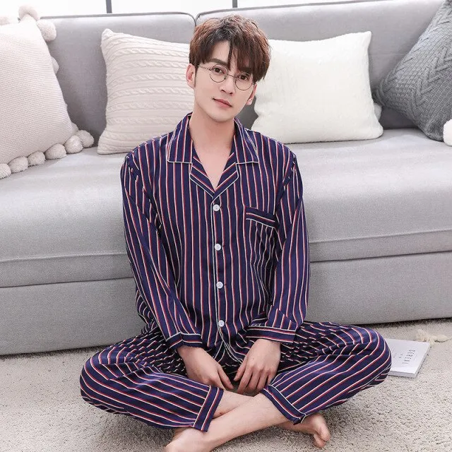 Luxury Pajama suit Satin Silk Pajamas Sets Couple Sleepwear Family Pijama Lover Night Suit Men & Women Casual Home Clothing