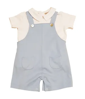 Lyann & Noah Boy's blue pima Overall