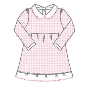 Magnolia Baby Emma and Aedan Collared Long Sleeve Dress - Pink