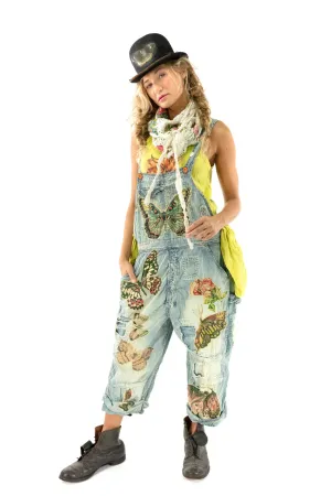 Magnolia Pearl Butterfly Appliqué Overalls