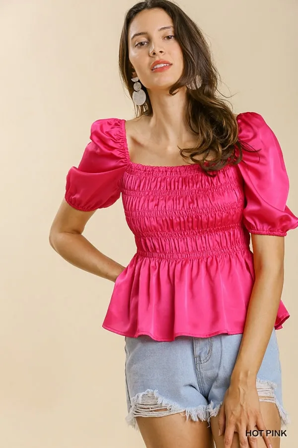 Make A Comeback Hot Pink Top