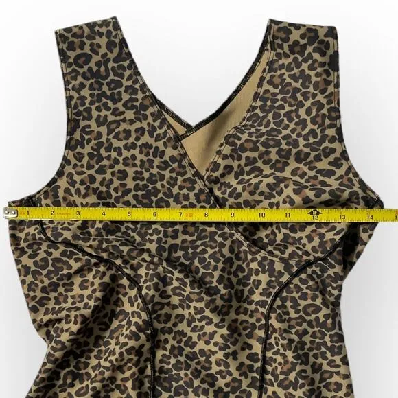 Marena Shape Easy On Cami Tank, medium. Compression tummy girdle binder leopard