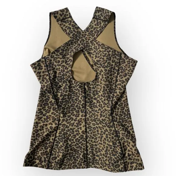 Marena Shape Easy On Cami Tank, medium. Compression tummy girdle binder leopard