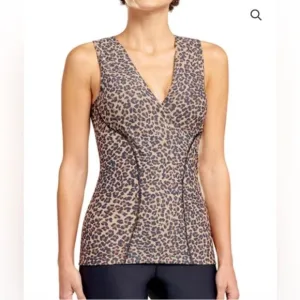 Marena Shape Easy On Cami Tank, medium. Compression tummy girdle binder leopard