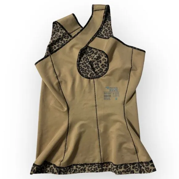 Marena Shape Easy On Cami Tank, medium. Compression tummy girdle binder leopard