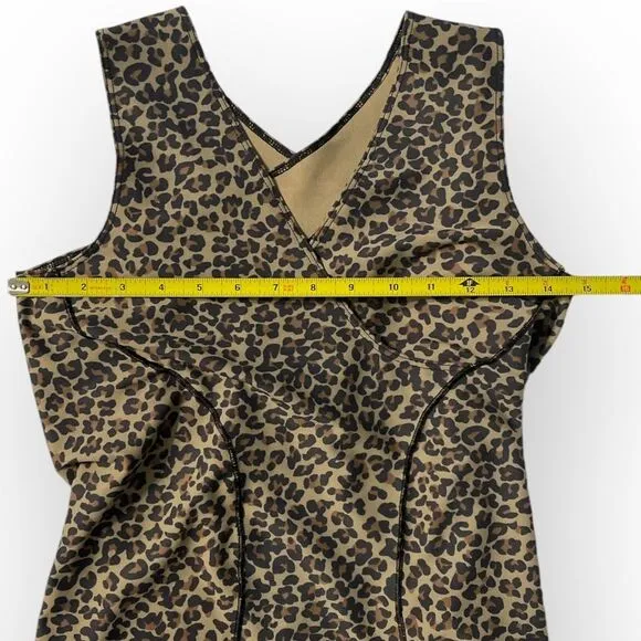 Marena Shape Easy On Cami Tank, medium. Compression tummy girdle binder leopard