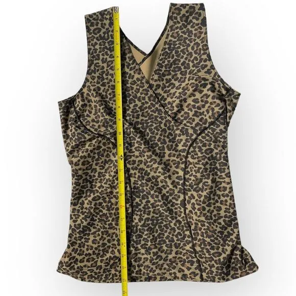 Marena Shape Easy On Cami Tank, medium. Compression tummy girdle binder leopard