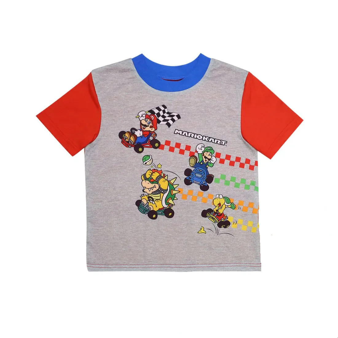 Mario Kart Boys Pajamas Short Sleeve Kids PJs 3pc Set