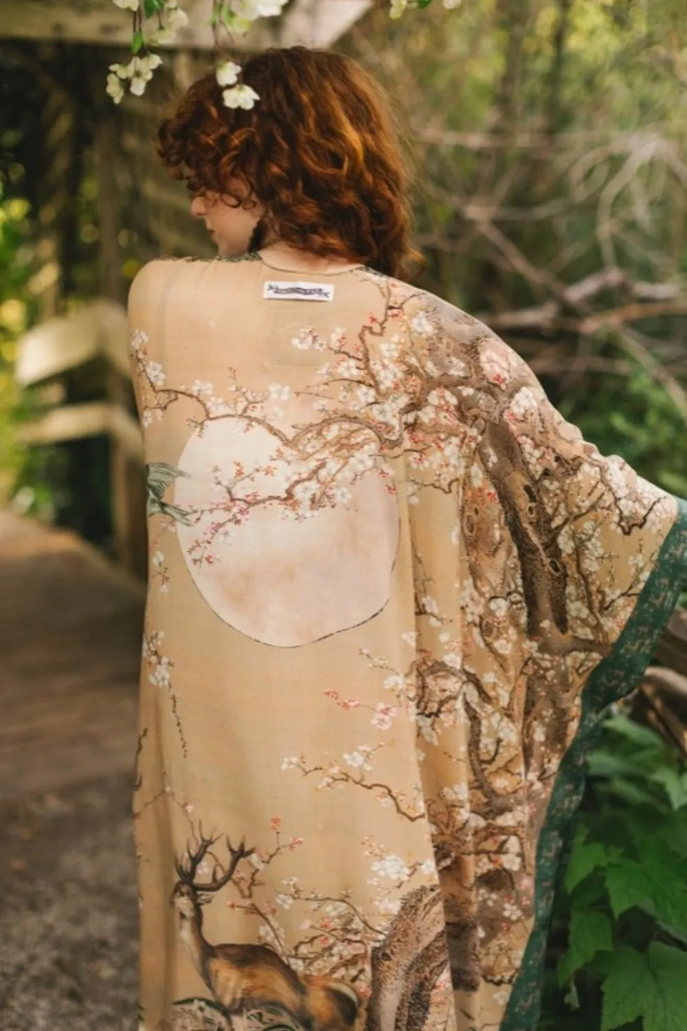 MARKET OF STARS FABLE BOHEMIAN GODDESS STARDUSTER KIMONO WITH DEER   MOON