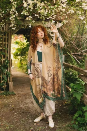 MARKET OF STARS FABLE BOHEMIAN GODDESS STARDUSTER KIMONO WITH DEER   MOON