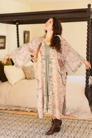 MARKET OF STARS FOLKLORE BAMBOO FLORAL BIRD KIMONO DUSTER