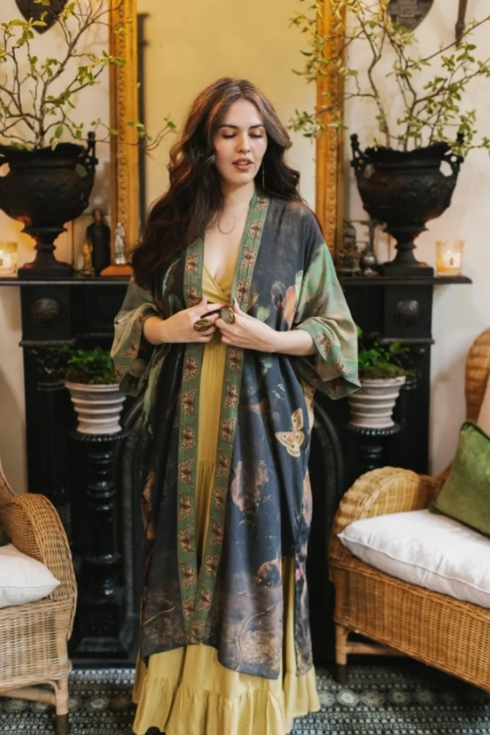 MARKET OF STARS HEARTWORK LONG KIMONO