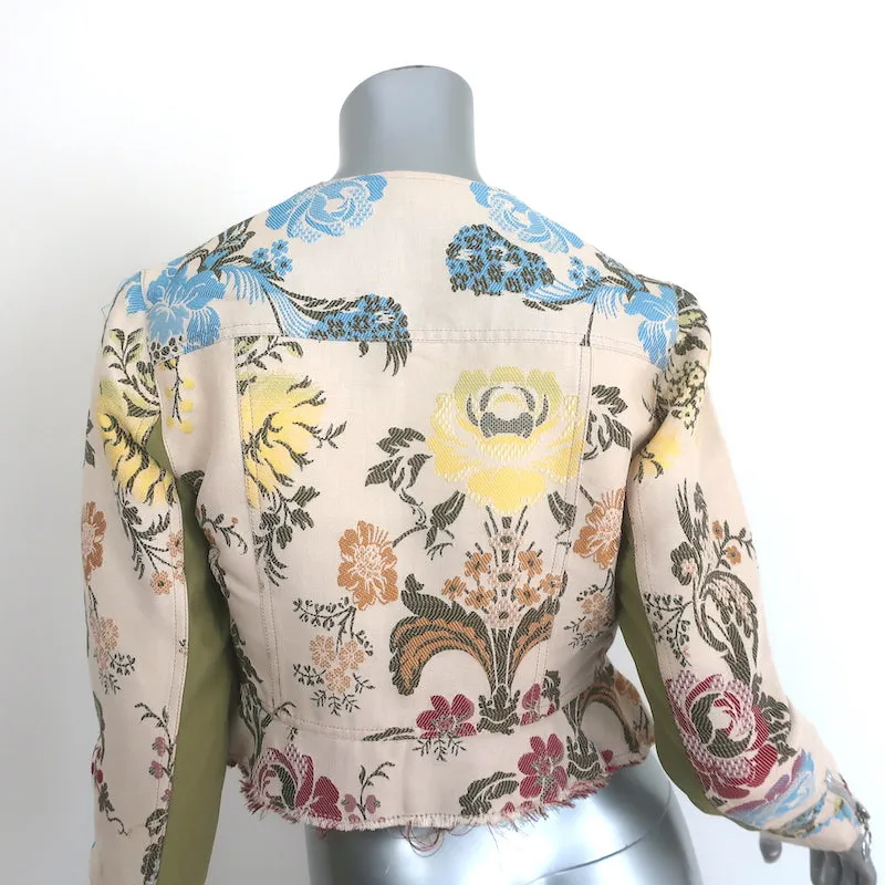 Marques'Almeida Floral Jacquard Peplum Jacket & Mini Skirt Set Size Large/10