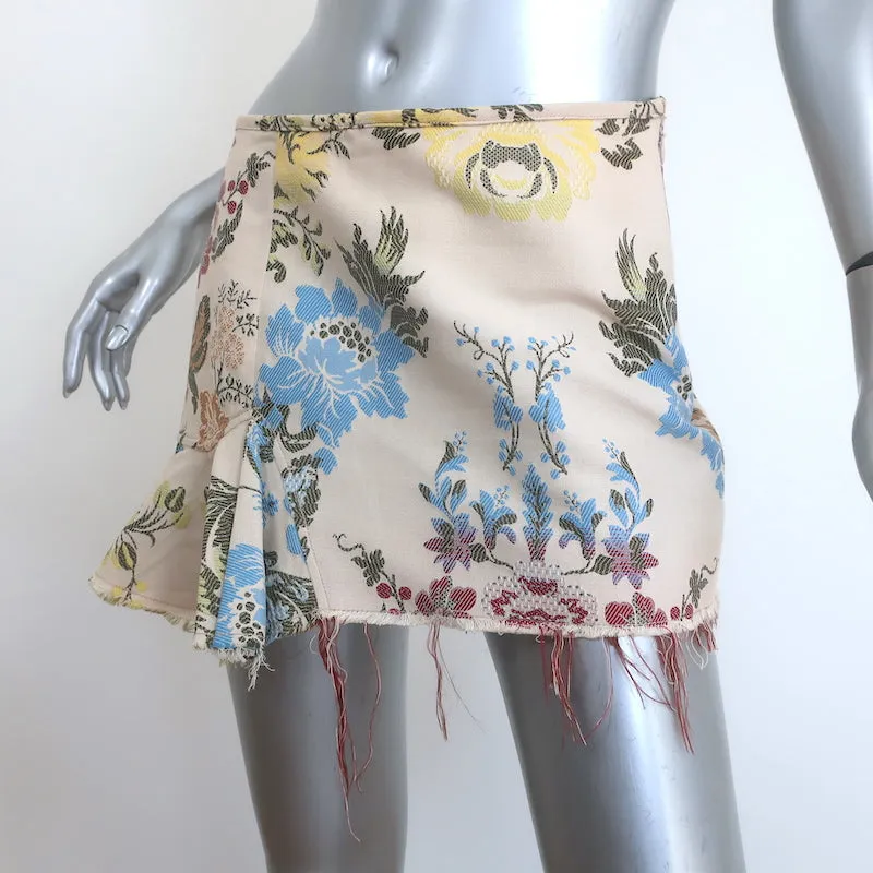 Marques'Almeida Floral Jacquard Peplum Jacket & Mini Skirt Set Size Large/10