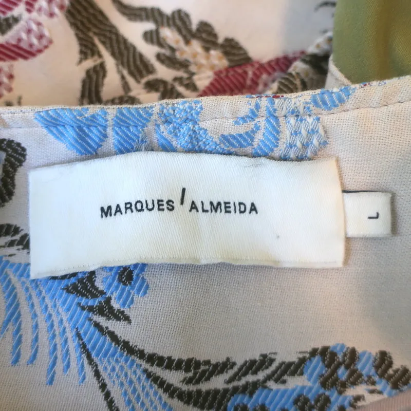 Marques'Almeida Floral Jacquard Peplum Jacket & Mini Skirt Set Size Large/10