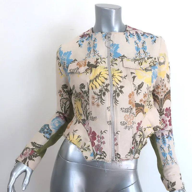 Marques'Almeida Floral Jacquard Peplum Jacket & Mini Skirt Set Size Large/10