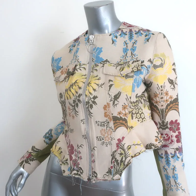 Marques'Almeida Floral Jacquard Peplum Jacket & Mini Skirt Set Size Large/10