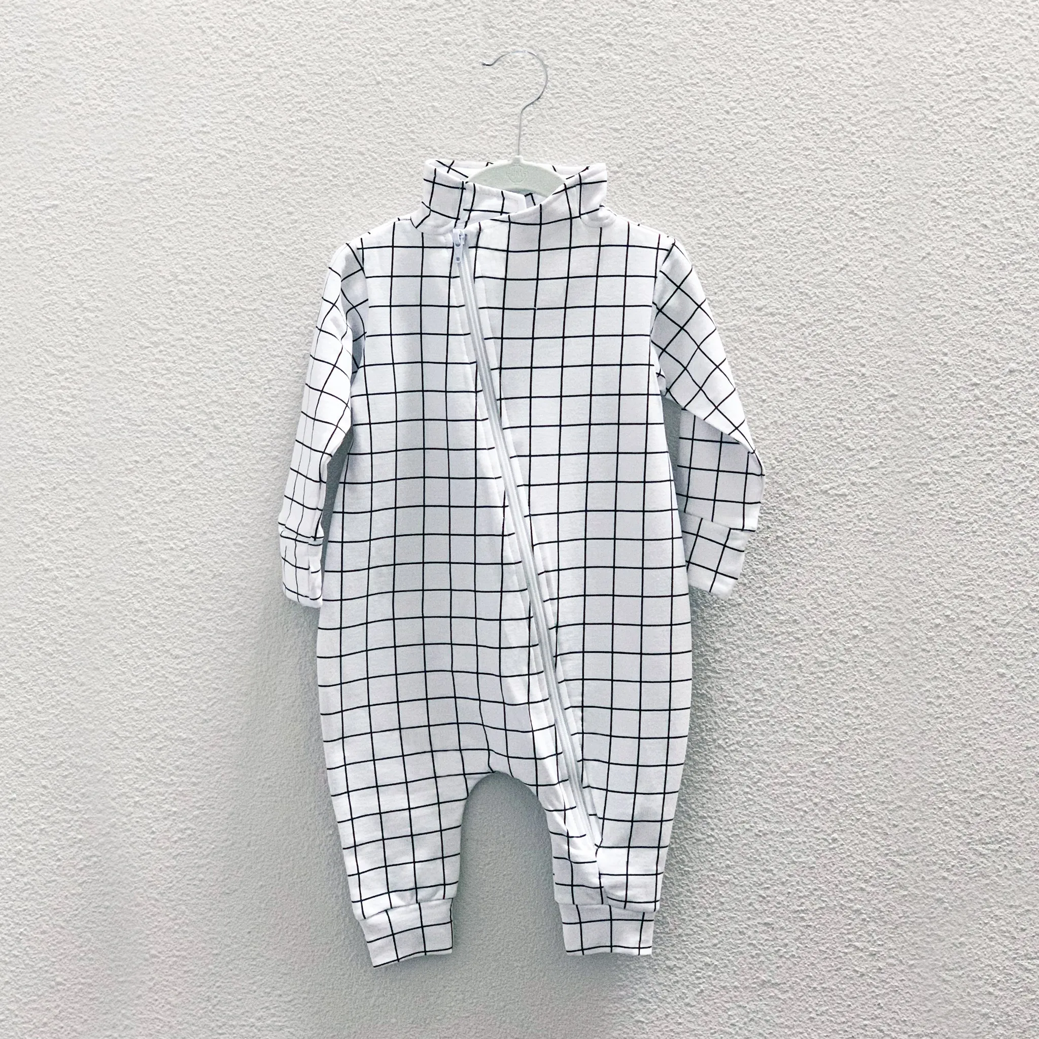 Maverick Romper - Black/White Grid