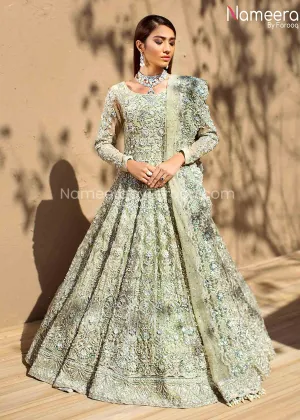 Maxi Dress for Walima with Embroidery Online #BR161