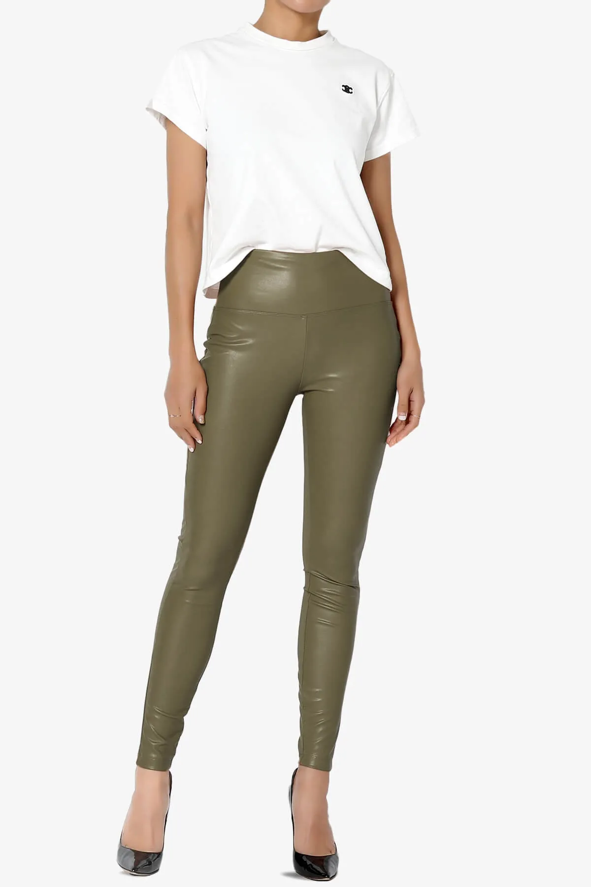 Mayari High Rise Faux Leather Leggings