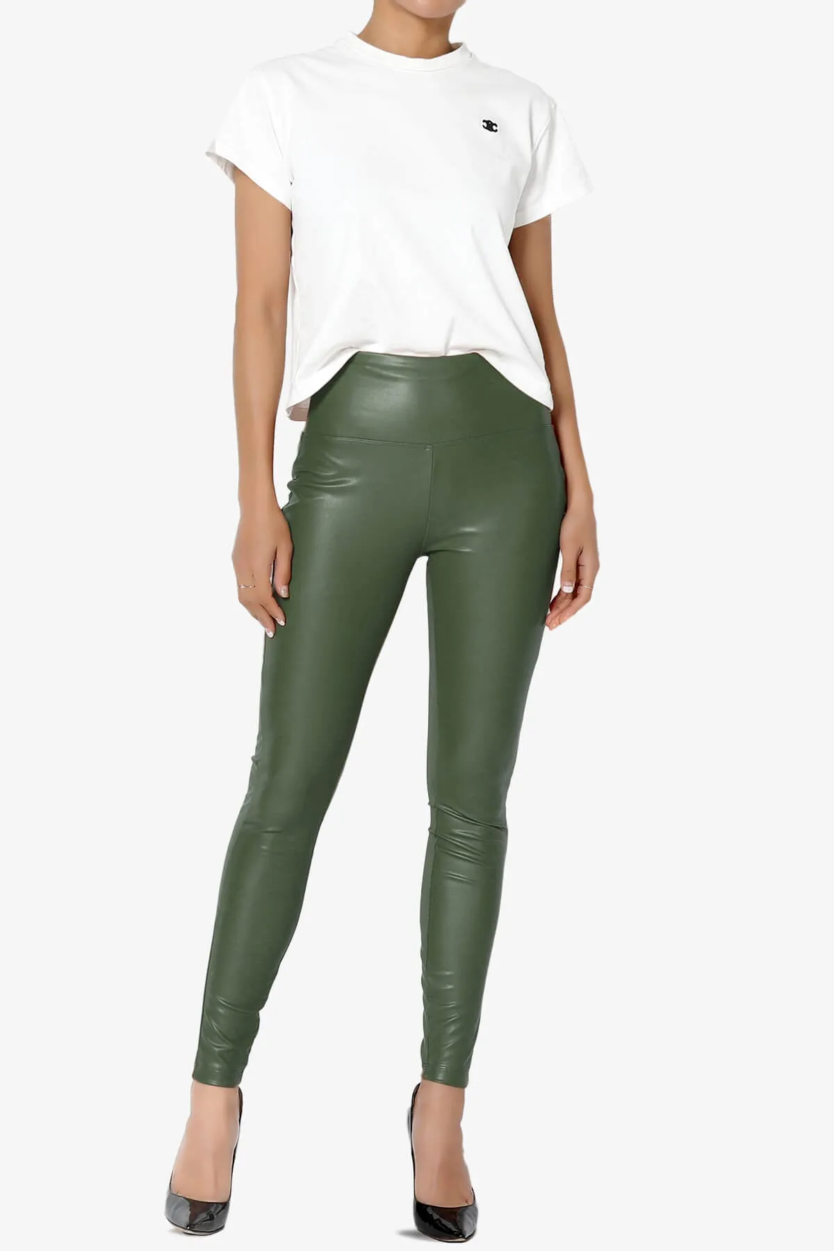 Mayari High Rise Faux Leather Leggings