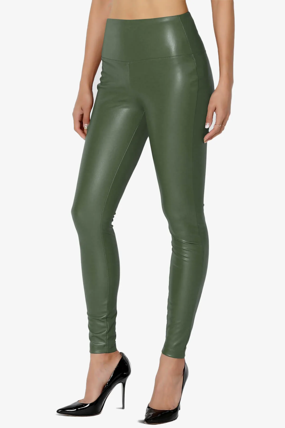 Mayari High Rise Faux Leather Leggings