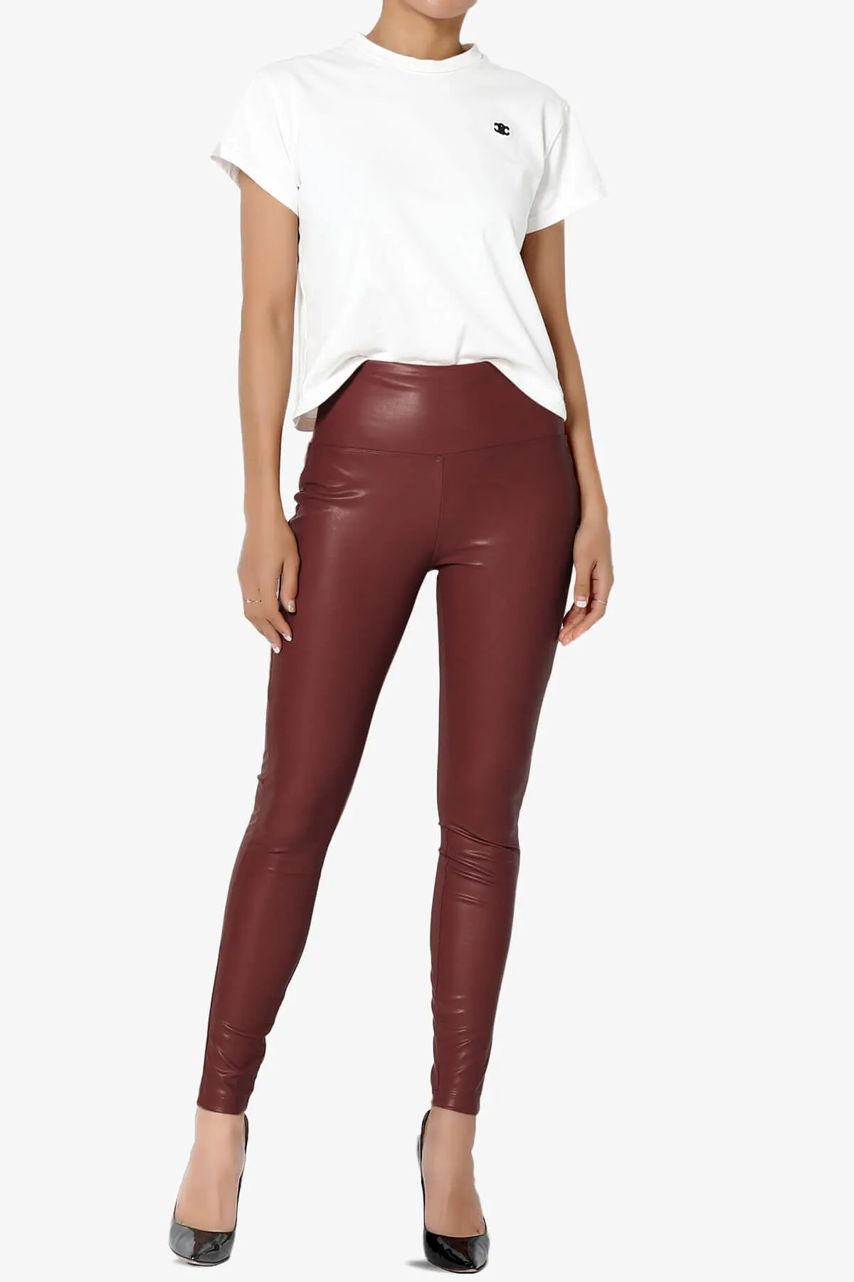 Mayari High Rise Faux Leather Leggings
