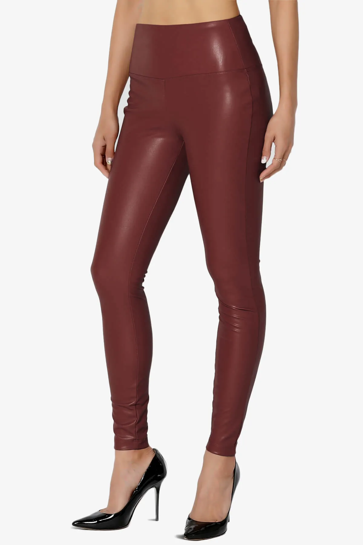 Mayari High Rise Faux Leather Leggings