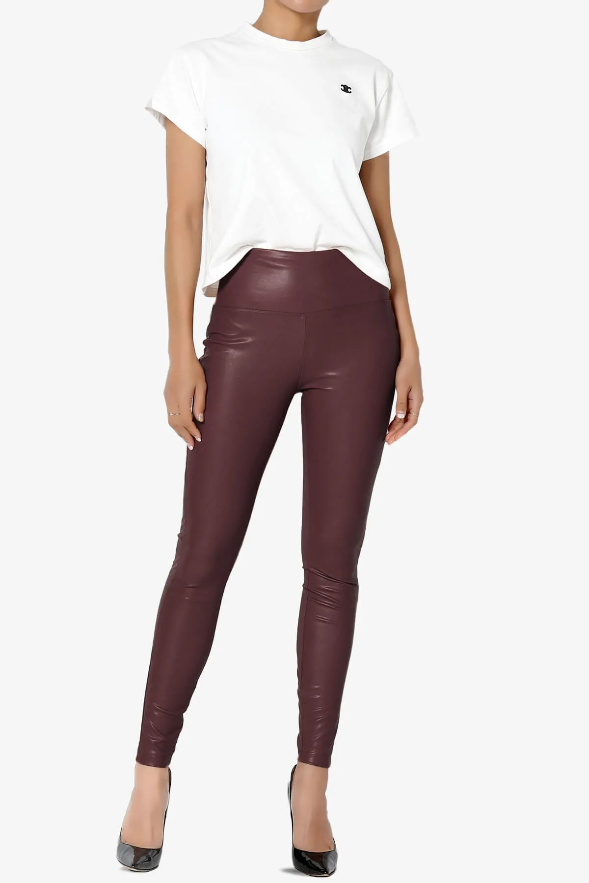 Mayari High Rise Faux Leather Leggings